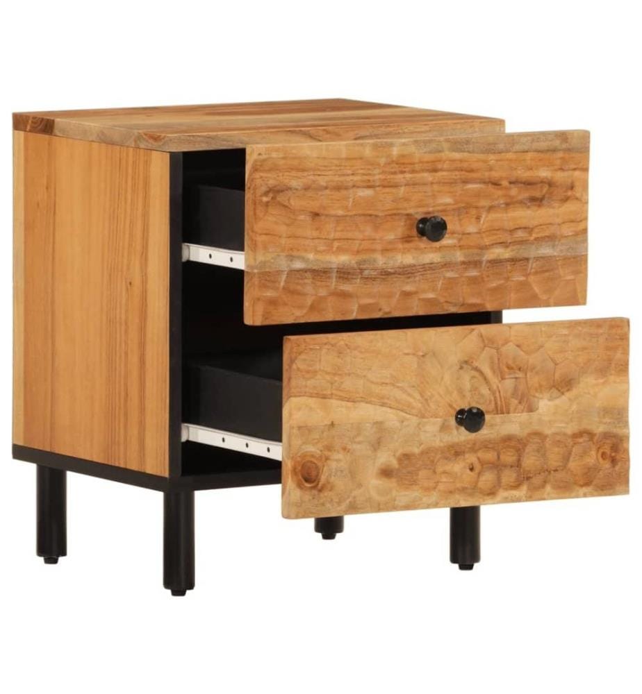 Nachttisch 40x33x46 cm Massivholz Akazie
