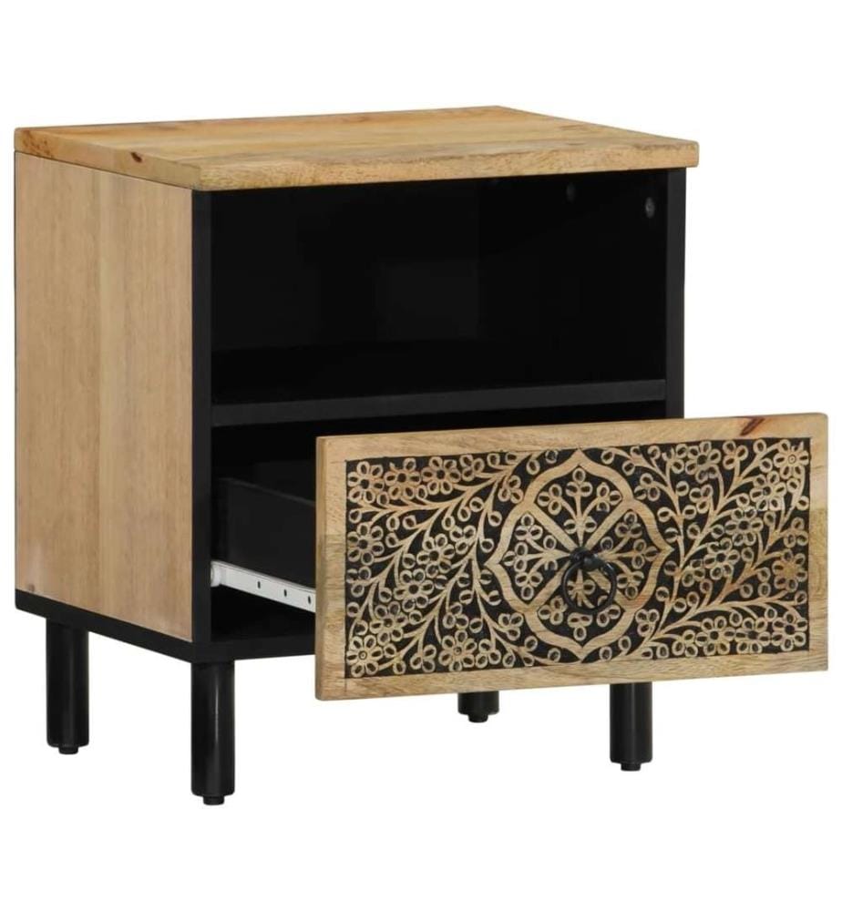 Nachttisch 40x33x46 cm Massivholz Mango