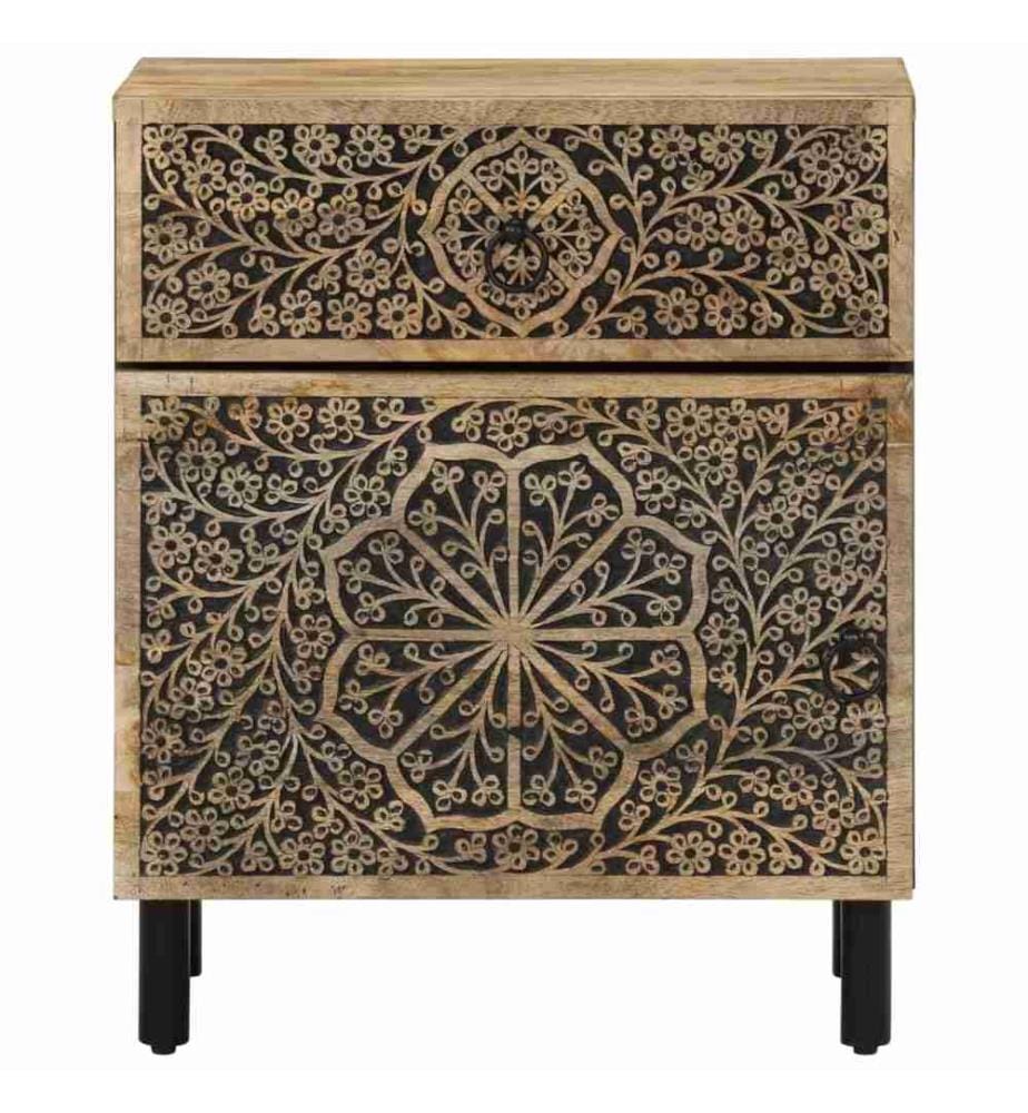 Nachttisch 50x33x60 cm Massivholz Mango