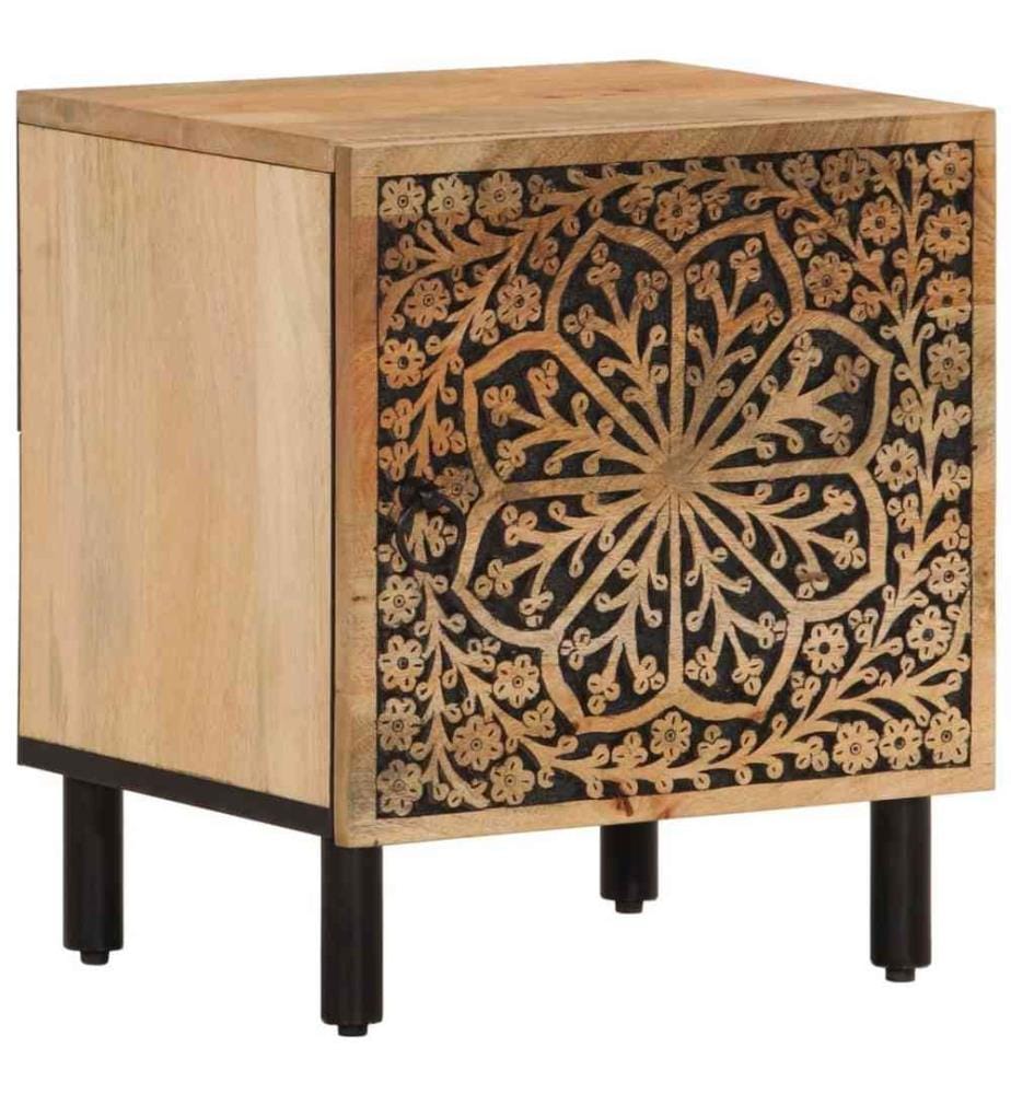Nachttische 2 Stk. 40x33x46 cm Massivholz Mango