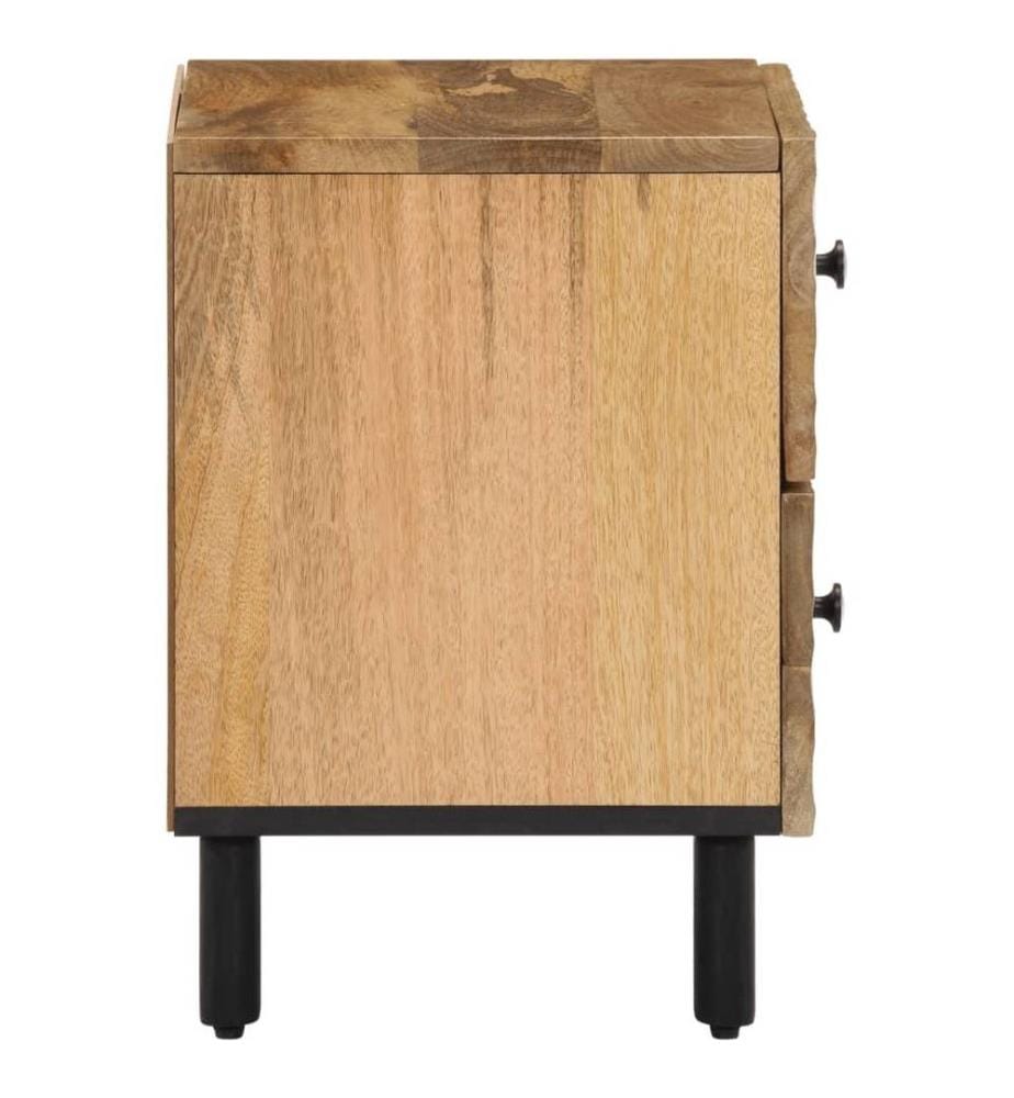 Nachttische 2 Stk. 40x33x46 cm Massivholz Mango