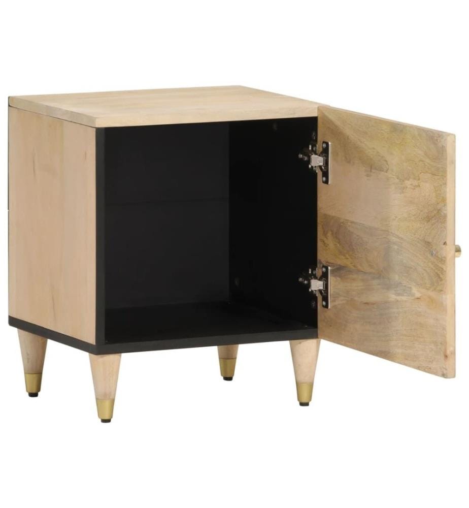 Nachttische 2 Stk. 40x33x46 cm Massivholz Mango