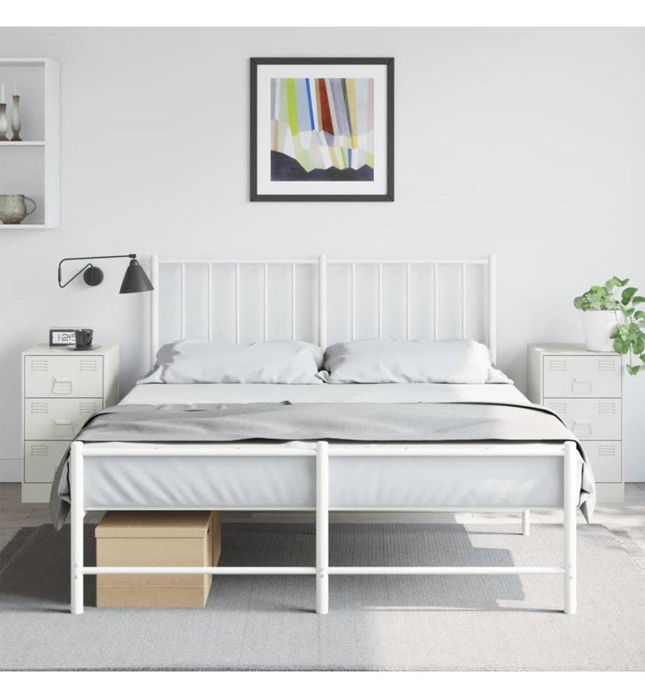 Nachttische 2 Stk. Weiss 34,5x39x62 cm Stahl