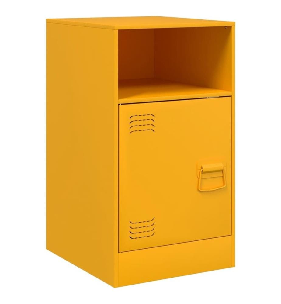 Nachttisch Senfgelb 34,5x39x62 cm Stahl