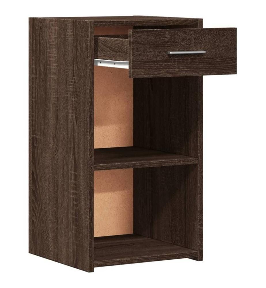 Nachttische 2 Stk. Braun Eichen-Optik 35x34x65 cm Holzwerkstoff