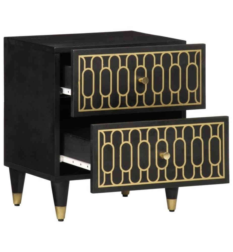 Nachttische 2 Stk. 40x33x46 cm Massivholz Mango