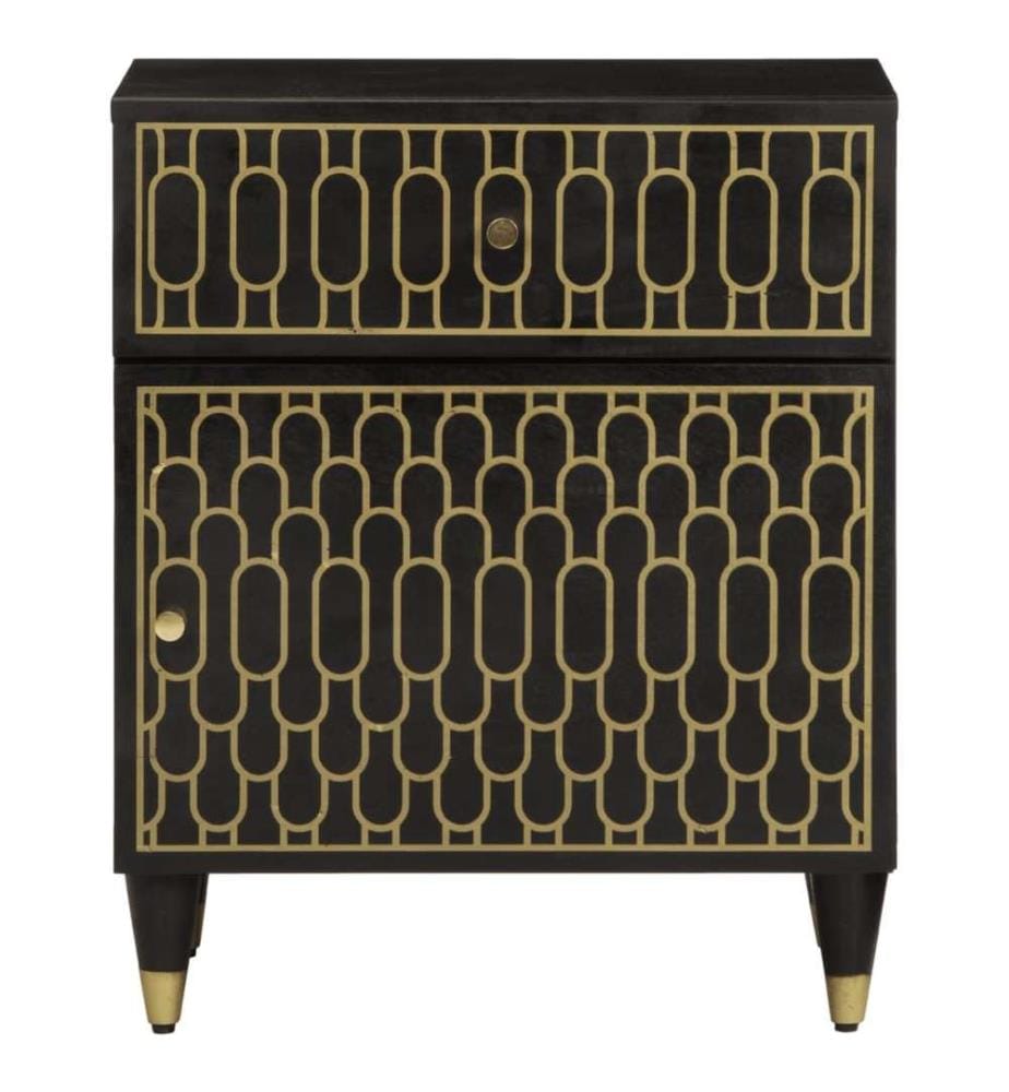 Nachttisch 50x33x60 cm Massivholz Mango