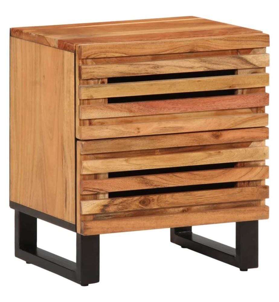 Nachttisch 40x34x46 cm Massivholz Akazie