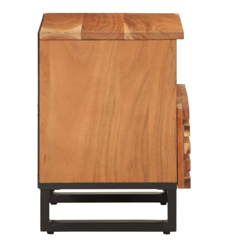 Nachttische 2 Stk. 40x34x46 cm Massivholz Akazie