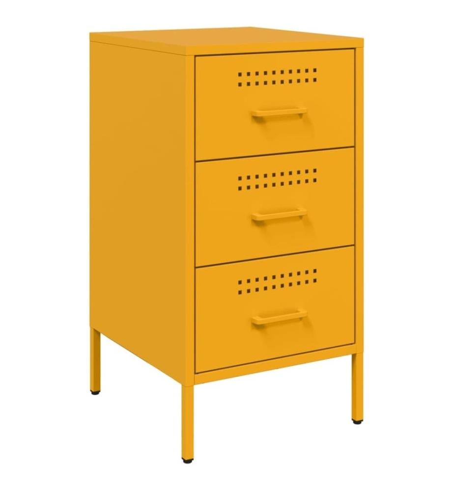 Tables de chevet 2 pcs jaune moutarde 36x39x68 cm