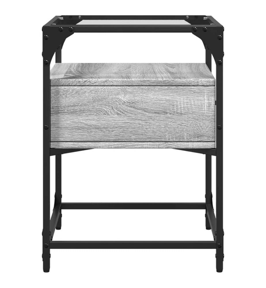 Nachttisch Grau Sonoma 40x40x55 cm Holzwerkstoff