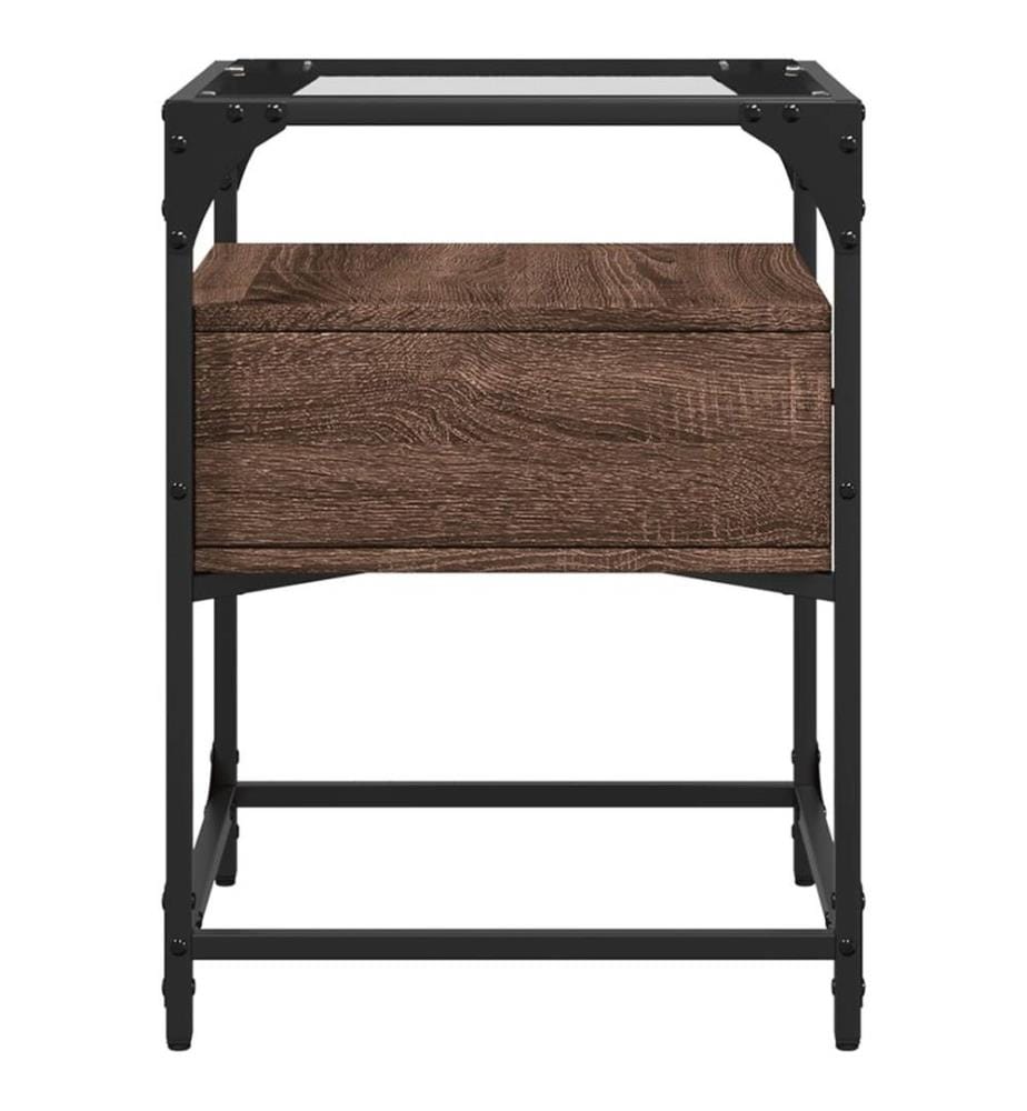 Nachttisch Braun Eichen-Optik 40x40x55 cm Holzwerkstoff