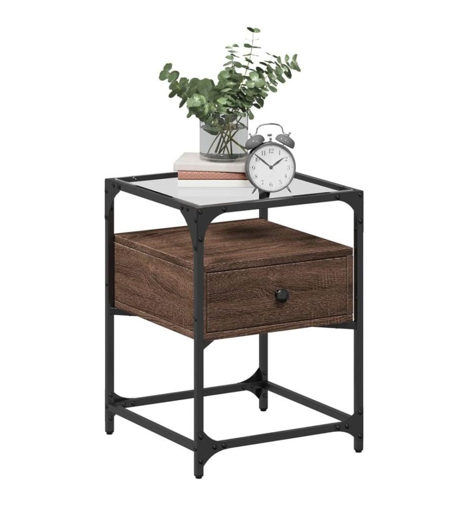 Nachttische 2 Stk. Braun Eichen-Optik 40x40x55 cm Holzwerkstoff