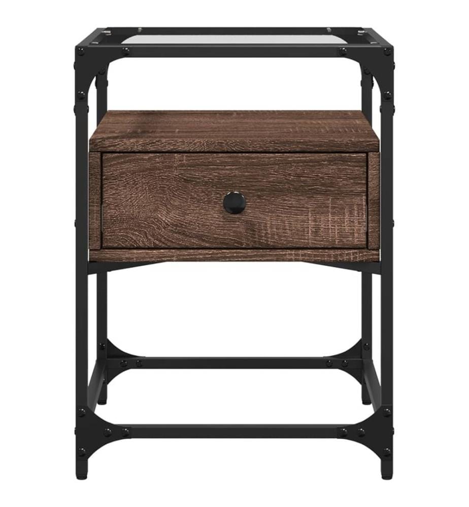 Nachttische 2 Stk. Braun Eichen-Optik 40x40x55 cm Holzwerkstoff