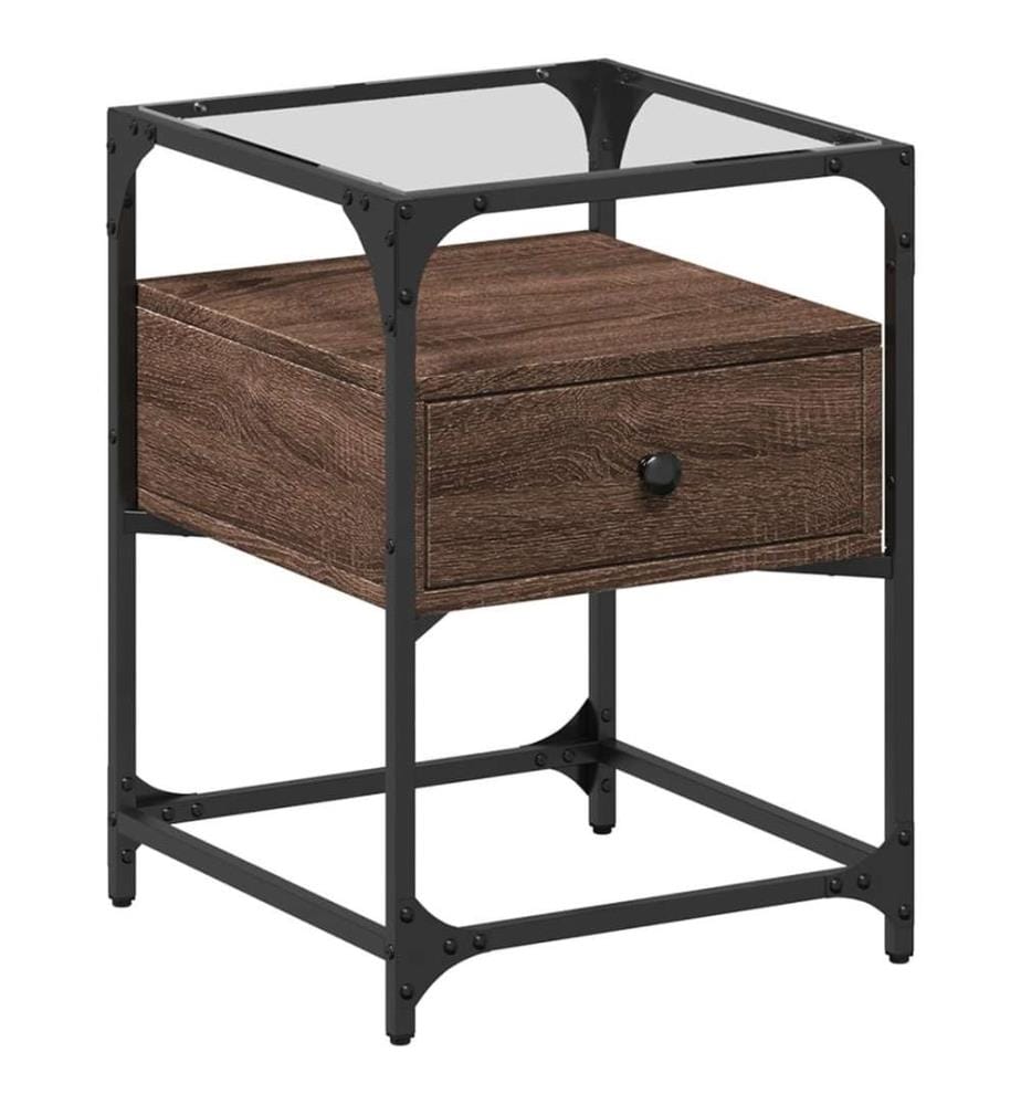 Nachttische 2 Stk. Braun Eichen-Optik 40x40x55 cm Holzwerkstoff