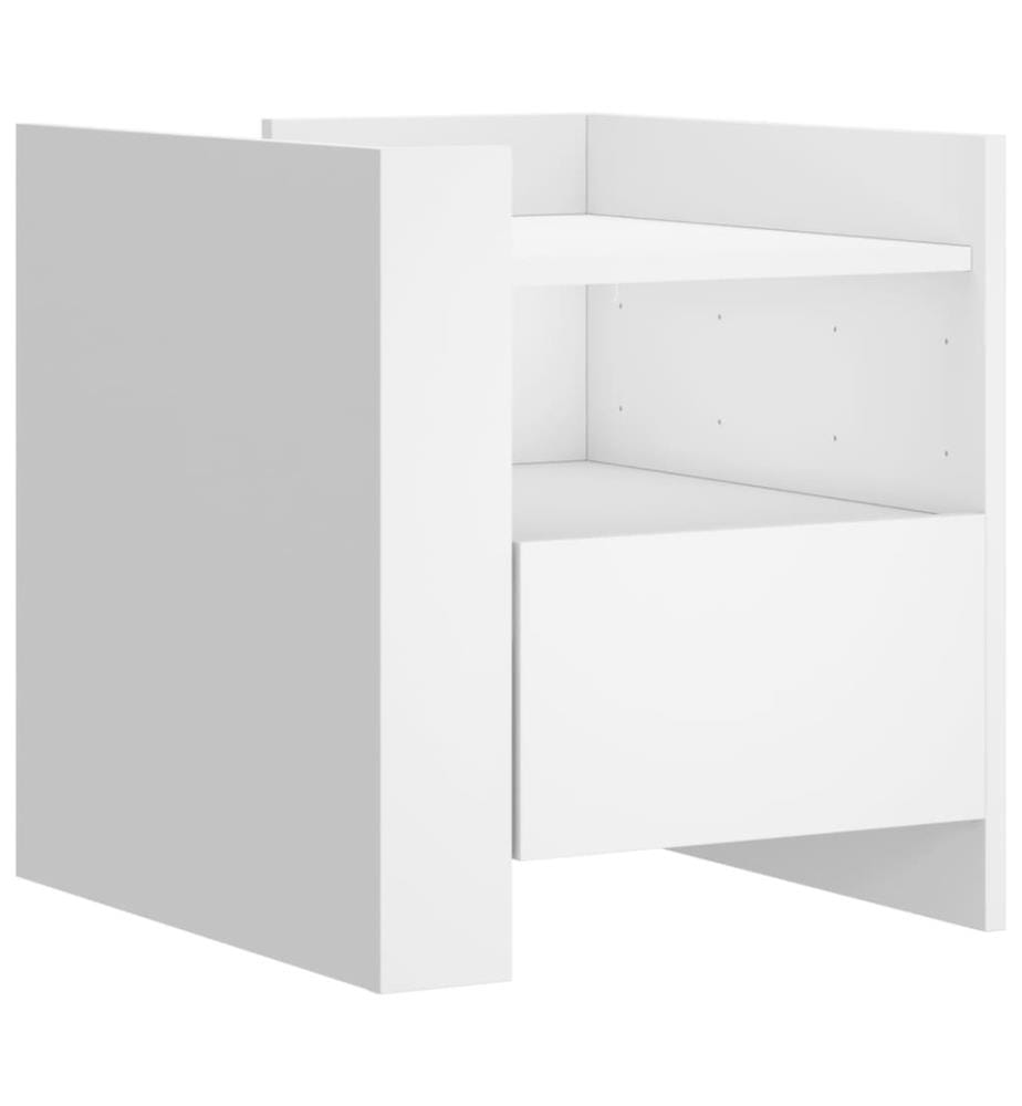 Nachttisch Weiss 45x50x50 cm Holzwerkstoff