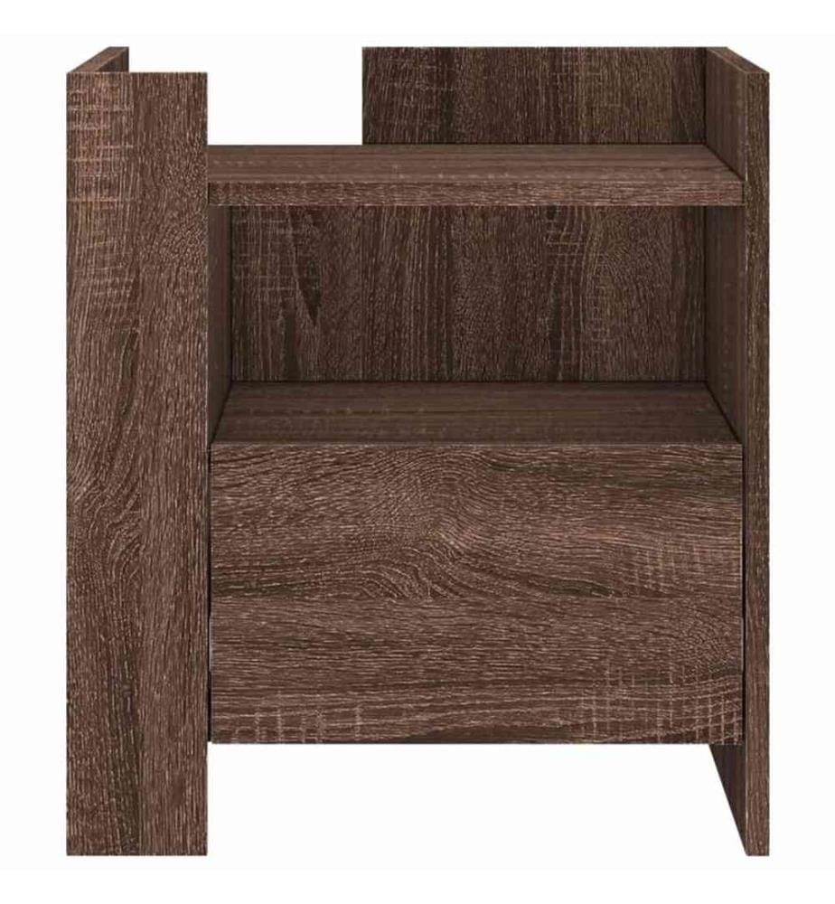 Nachttisch Braun Eichen-Optik 45x50x50 cm Holzwerkstoff