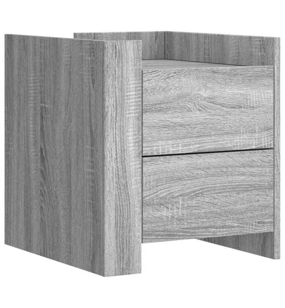 Nachttisch Grau Sonoma 45x50x50 cm Holzwerkstoff