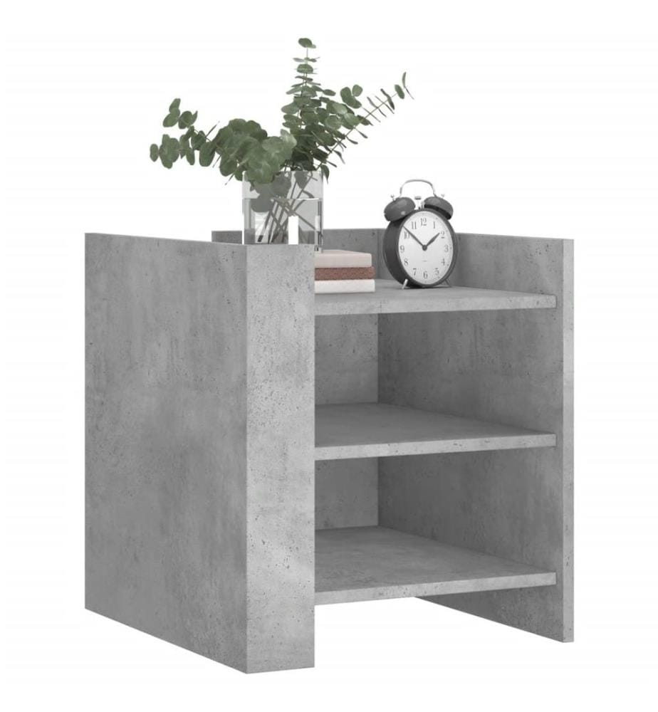 Nachttisch Betongrau 45x50x50 cm Holzwerkstoff