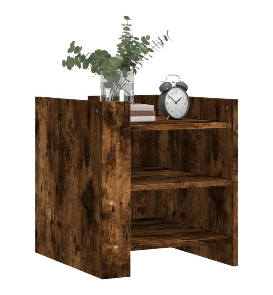 Nachttisch Räuchereiche 45x50x50 cm Holzwerkstoff