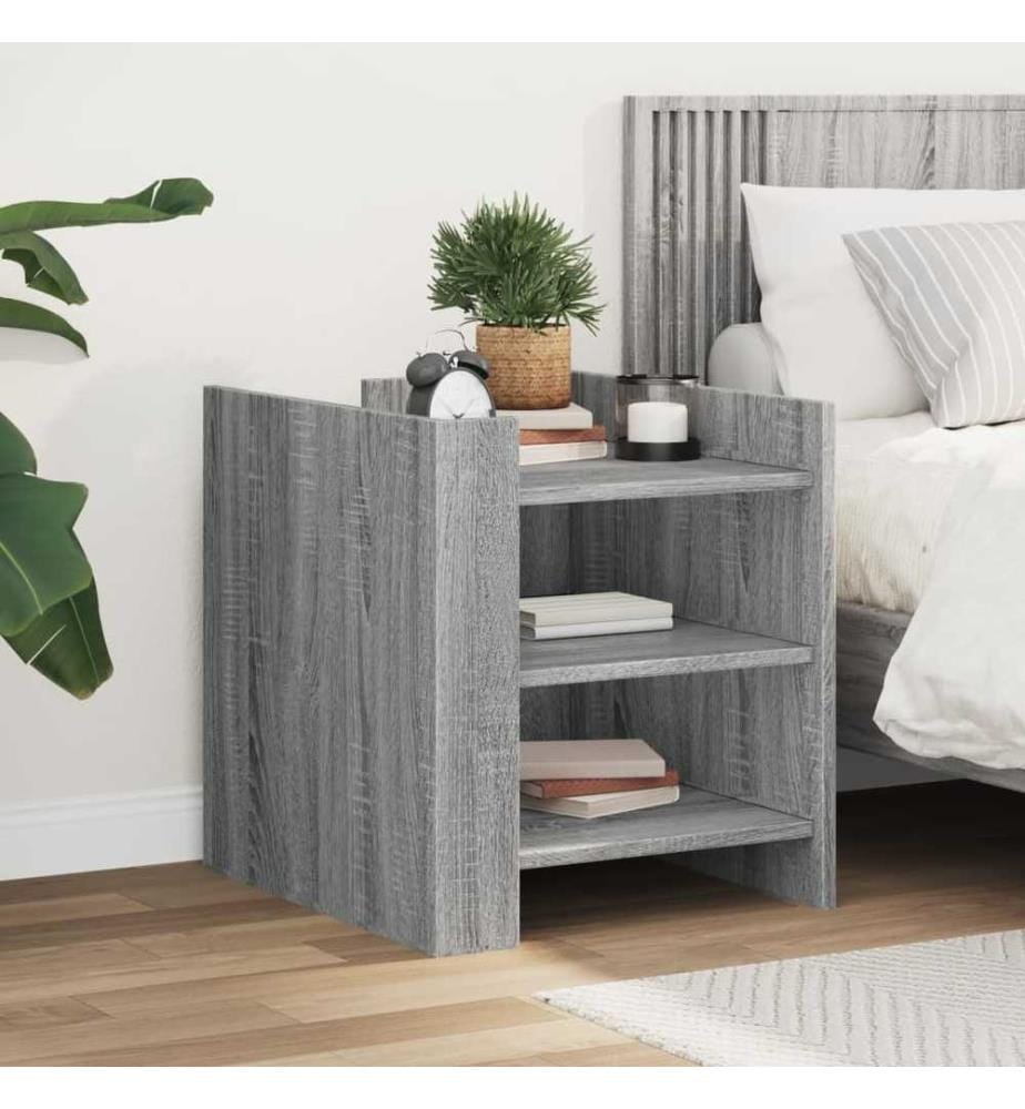 Nachttisch Grau Sonoma 45x50x50 cm Holzwerkstoff