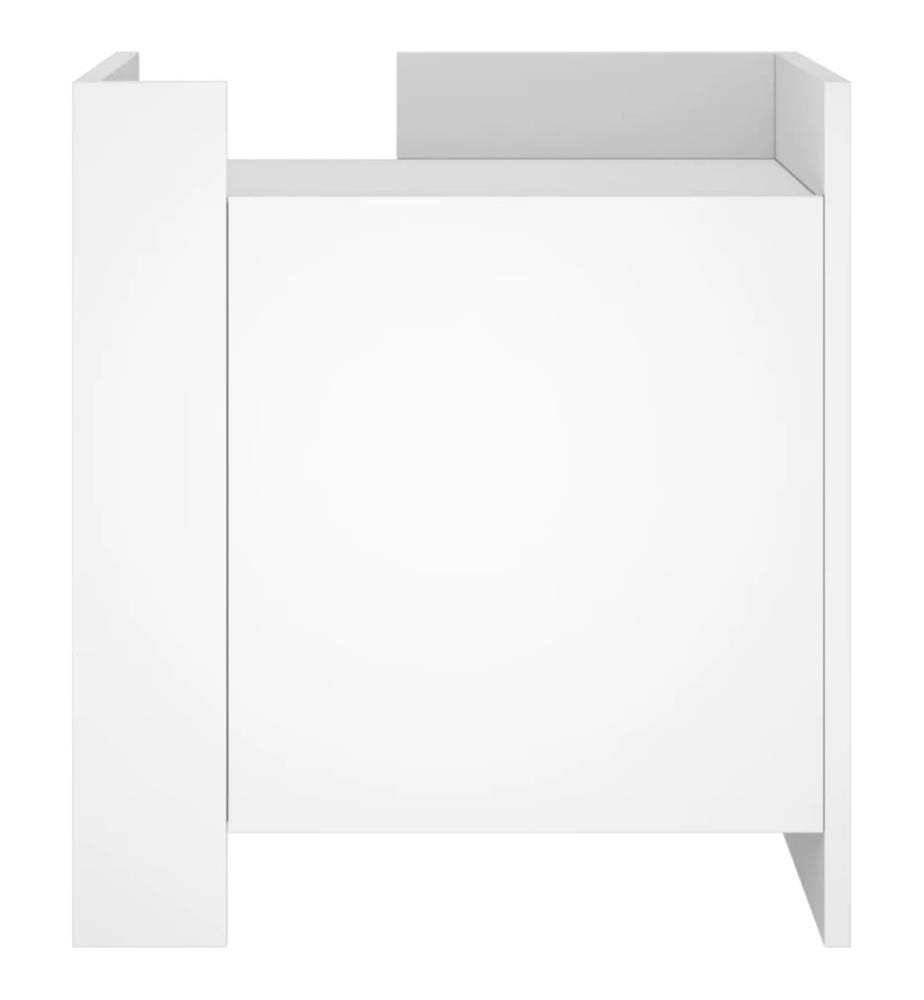 Nachttisch Weiss 45x50x50 cm Holzwerkstoff
