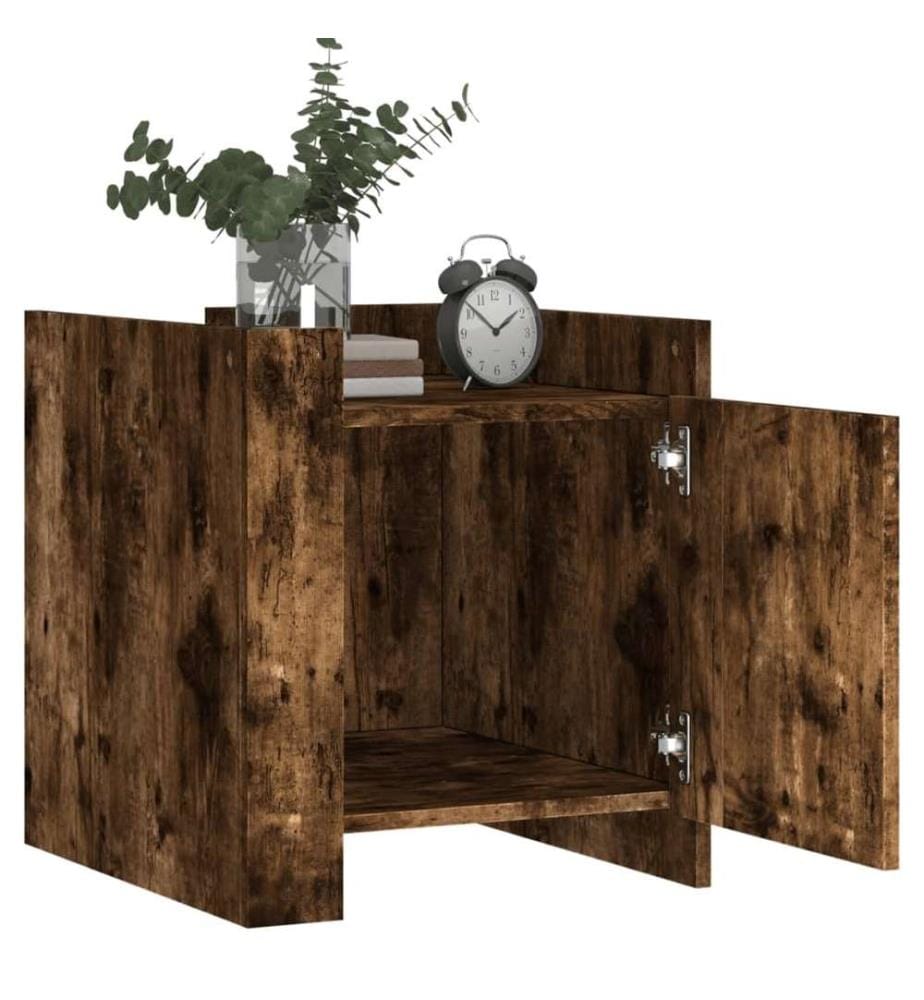 Nachttisch Räuchereiche 45x50x50 cm Holzwerkstoff