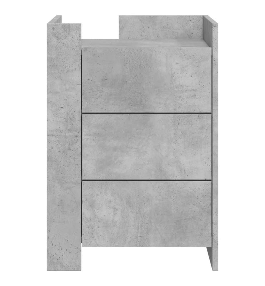 Nachttisch Betongrau 45x50x65 cm Holzwerkstoff