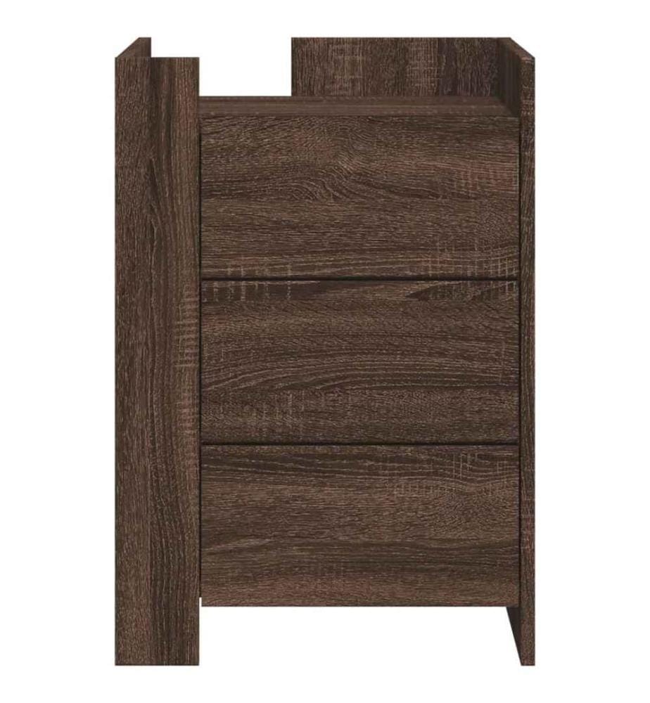 Nachttisch Braun Eichen-Optik 45x50x65 cm Holzwerkstoff