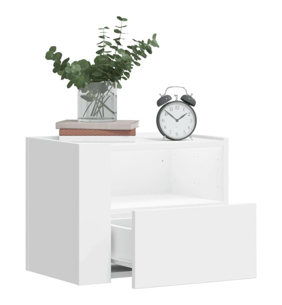 Wand-Nachttisch Weiss 45x30x35 cm