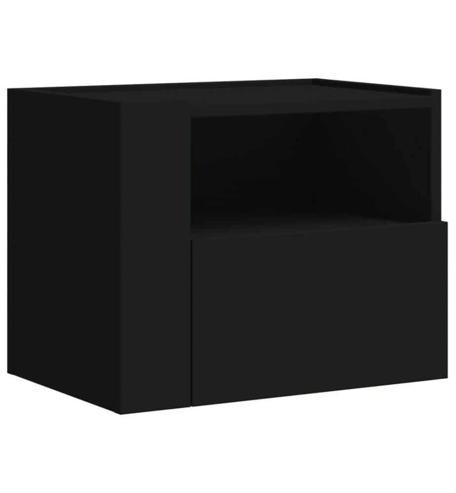 Wand-Nachttische 2 Stk. Schwarz 45x30x35 cm