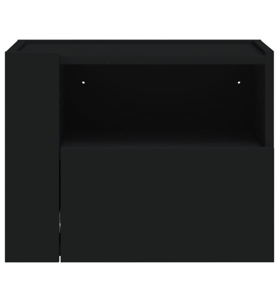 Wand-Nachttische 2 Stk. Schwarz 45x30x35 cm