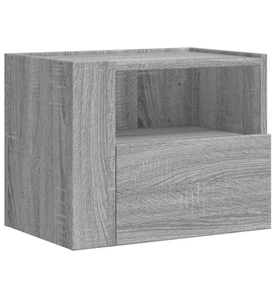 Wand-Nachttisch Grau Sonoma 45x30x35 cm