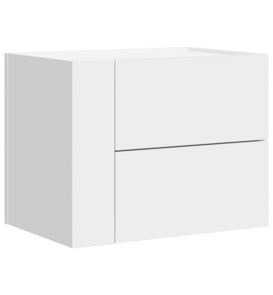 Wand-Nachttisch Weiss 45x30x35 cm