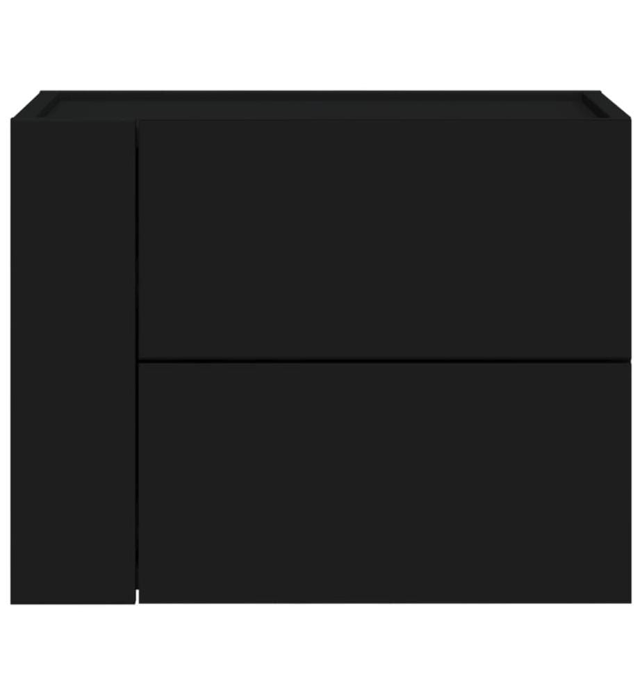 Wand-Nachttische 2 Stk. Schwarz 45x30x35 cm