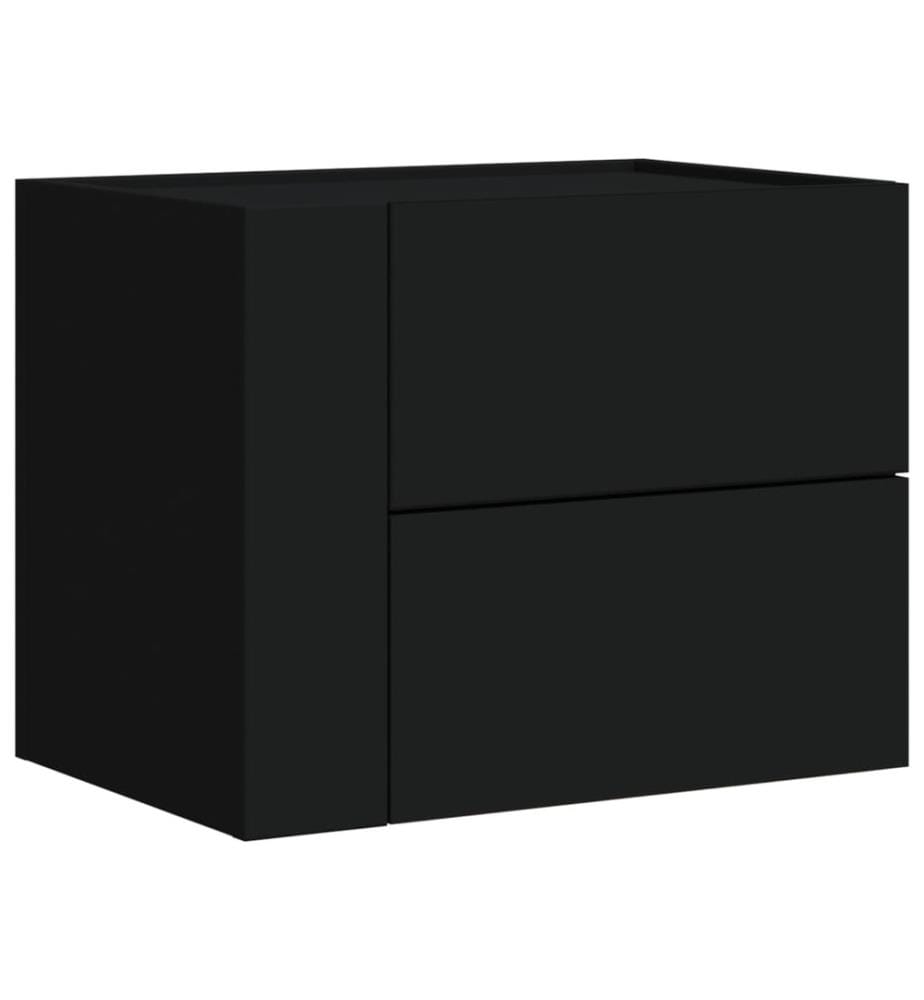 Wand-Nachttische 2 Stk. Schwarz 45x30x35 cm