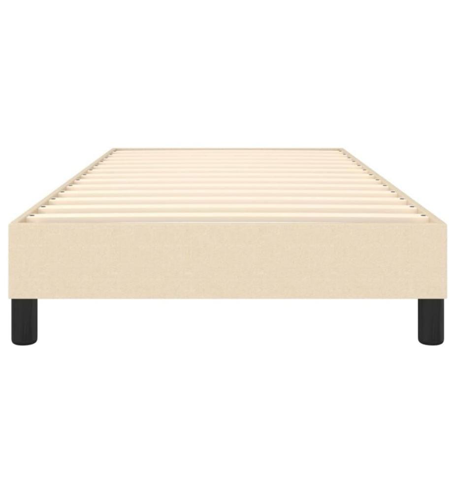 Sommier à ressorts de lit Crème 80x200 cm Tissu