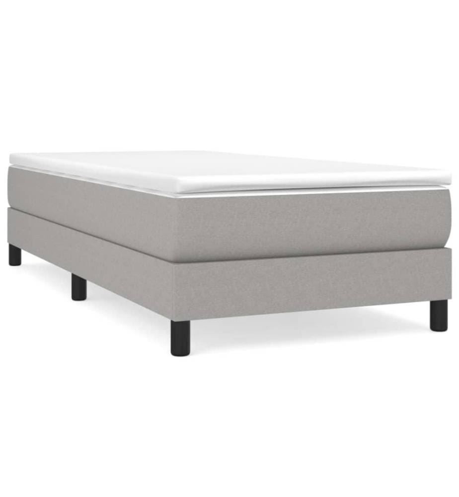 Boxspringbett Hellgrau 90x200 cm Stoff