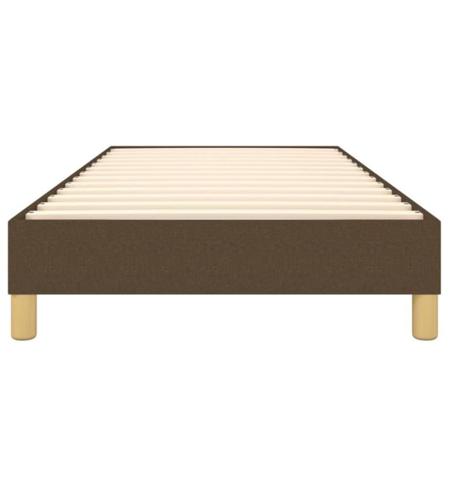 Sommier à ressorts de lit Marron foncé 80x200 cm Tissu