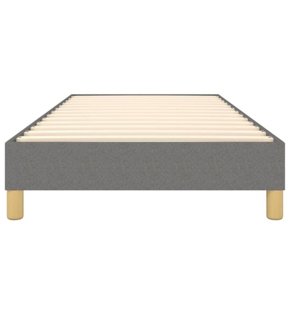 Boxspringbett Dunkelgrau 100x200 cm Stoff