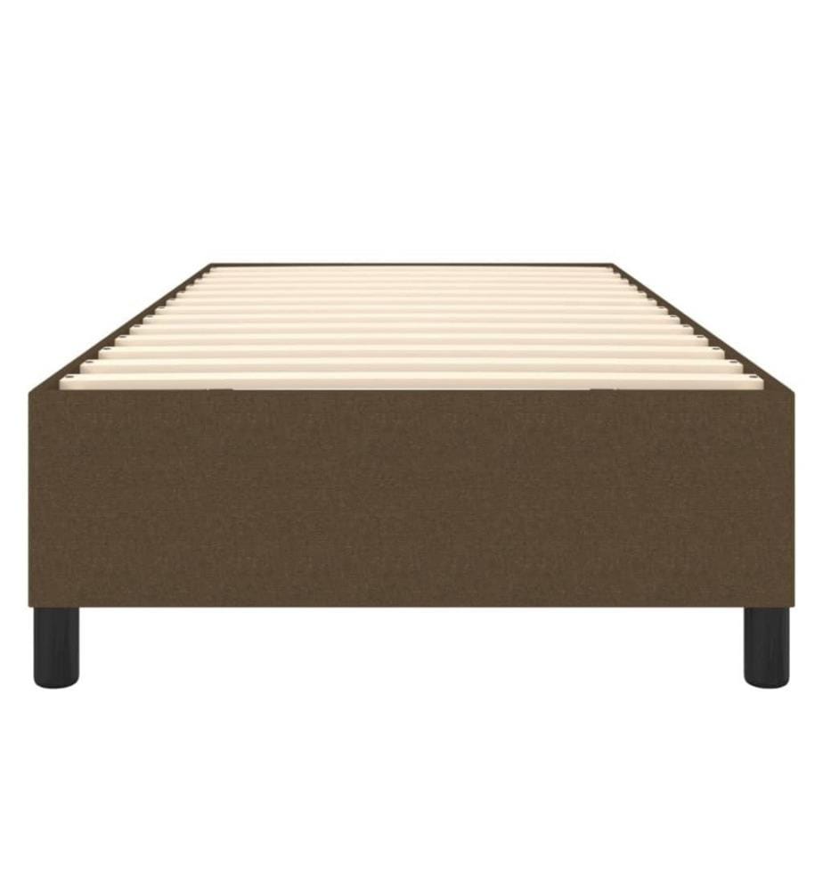 Sommier à ressorts de lit Marron foncé 80x200 cm Tissu