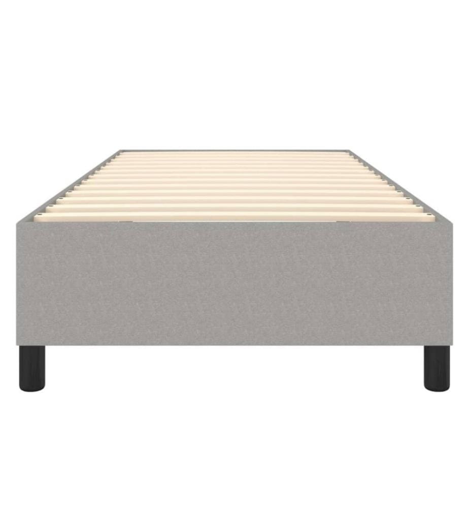 Boxspringbett Hellgrau 100x200 cm Stoff
