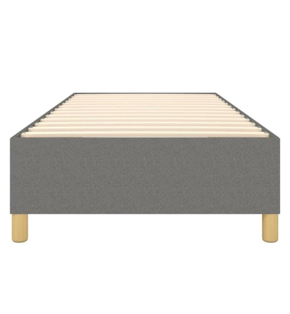 Boxspringbett Dunkelgrau 80x200 cm Stoff