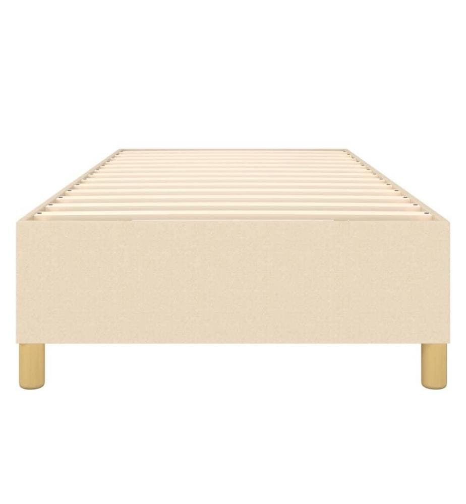 Sommier à ressorts de lit Crème 90x200 cm Tissu
