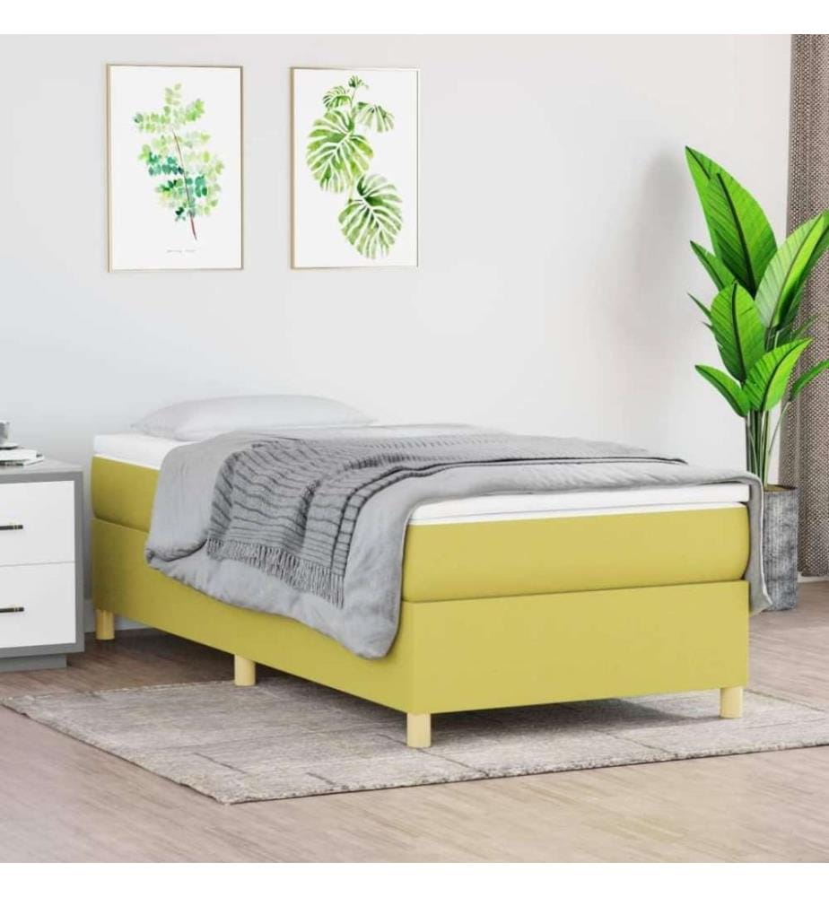 Boxspringbett Grün 100x200 cm Stoff