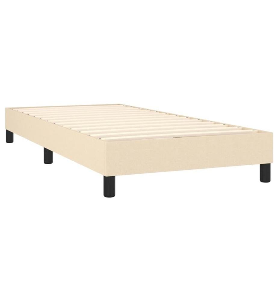 Boxspringbett mit Matratze Creme 80x200 cm Stoff