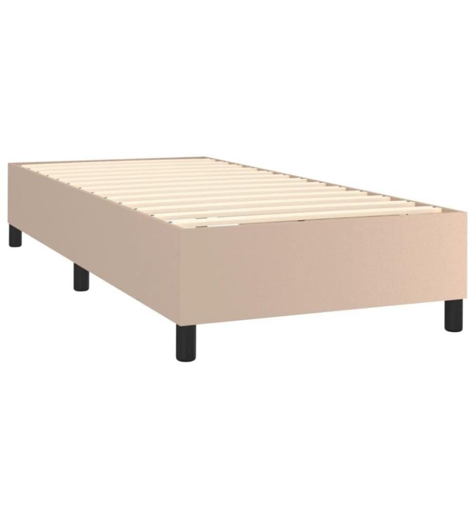 Lit à sommier tapissier avec matelas Cappuccino 90x190 cm