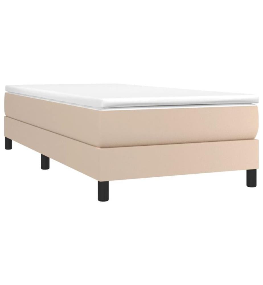 Lit à sommier tapissier avec matelas Cappuccino 80x200 cm