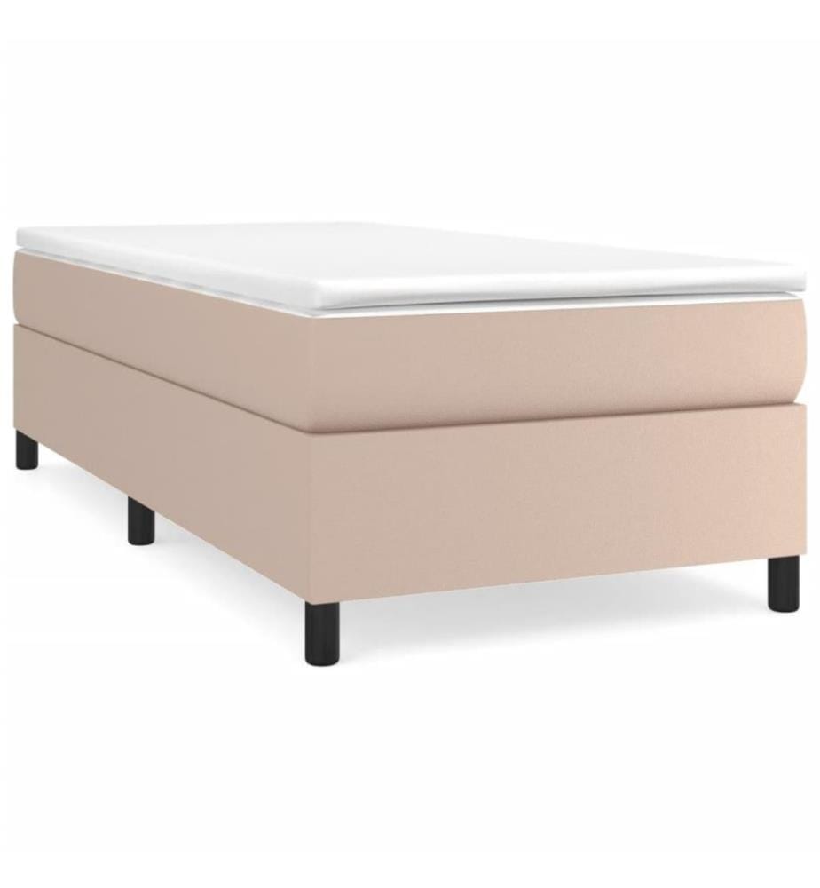 Lit à sommier tapissier avec matelas Cappuccino 90x190 cm