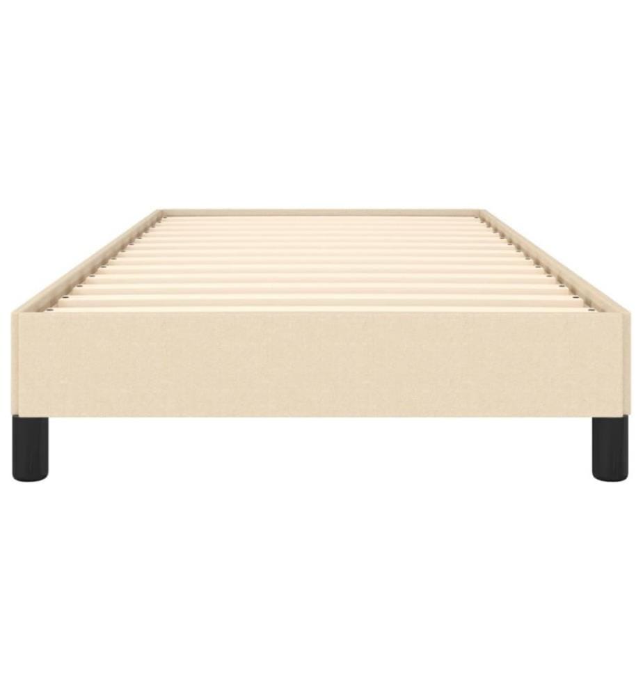 Bettgestell Creme 90x200 cm Stoff